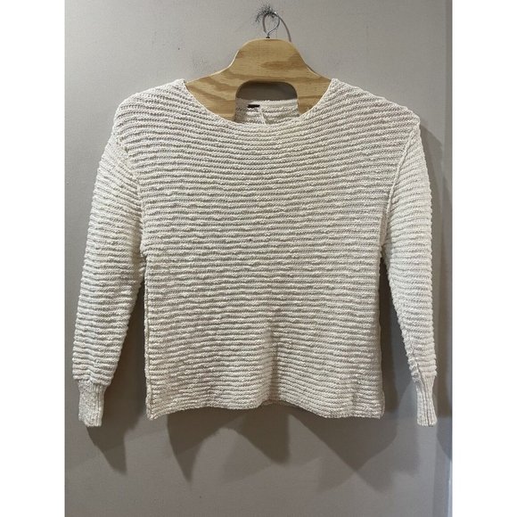 Free People Women's Sweater Chunky Knit‎ Oversized  Ivory Sz XS - Picture 1 of 5